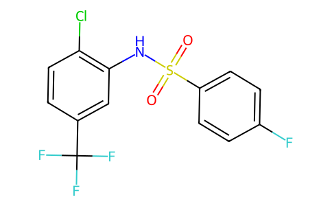 Benzenesulfonamide, N-(2-chloro-5-(trifluoromethyl)phenyl)-4-fluoro- 91308-59-7